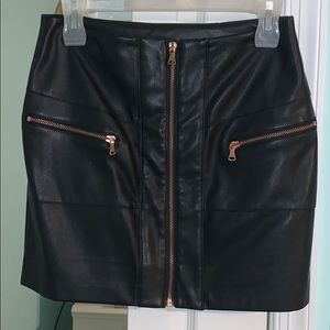 Kendall & Kylie Black Leather Skirt